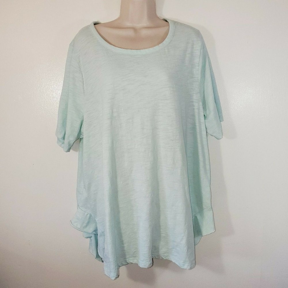 Lane Bryant Womans 22 Tshirt Light Turquoise